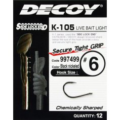 Крючок Decoy K-105 Live Bait Light 10 (12 шт/уп)