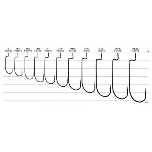 Крючок Decoy Worm5 Offset 1/0 (9 шт/уп)