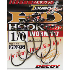 Крючок Decoy Worm 117 HD Hook offset 3/0, 4 шт/уп