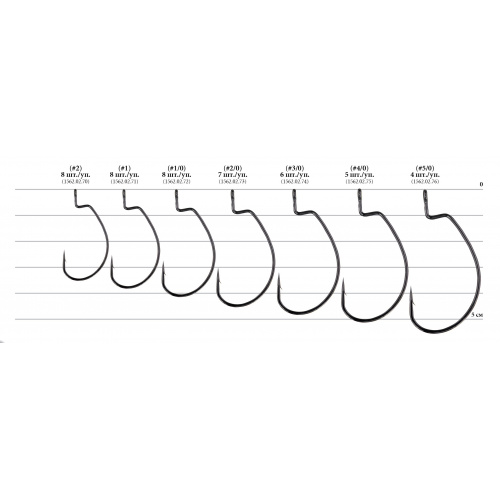 Гачок Decoy Worm 25 Hook Wide 1/0, 8 шт/уп