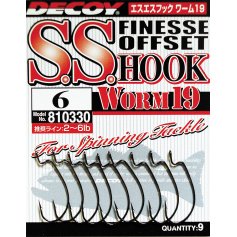 Крючок Decoy Worm 19 S.S. Hook 01, 9 шт/уп