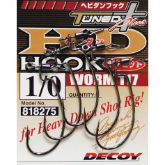 Крючок Decoy Worm 117 HD Hook offset 3/0, 4 шт/уп
