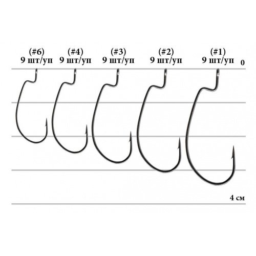 Крючок Decoy Worm 19 S.S. Hook 01, 9 шт/уп
