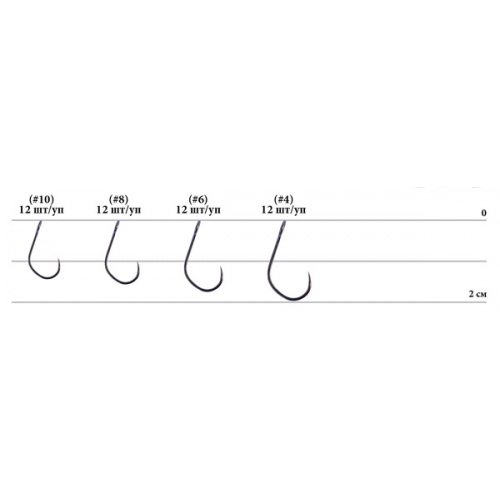 Крючок Decoy Area Hook IV Eric 08, 12 шт/уп