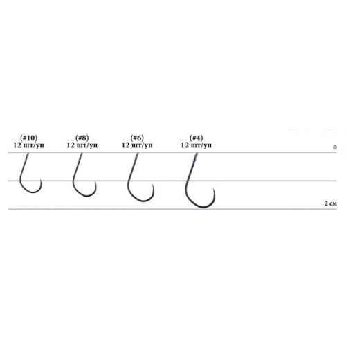 Крючок Decoy Area Hook IV Eric 10, 12 шт/уп