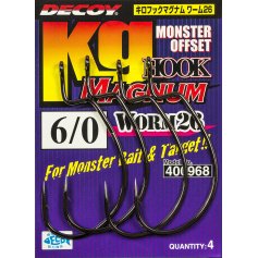 Крючок Decoy Worm 26 Kg HOOK MAGNUM 6/0, 4 шт/уп