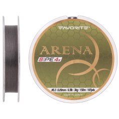 Шнур Favorite Arena PE 4x 150м (silver gray) #0.3/0.09mm 6.5lb/3kg