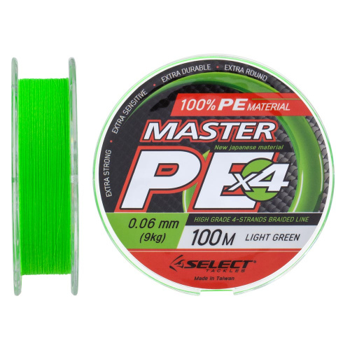 Шнур Select Master PE 100m (салат.) 0.06мм 9кг