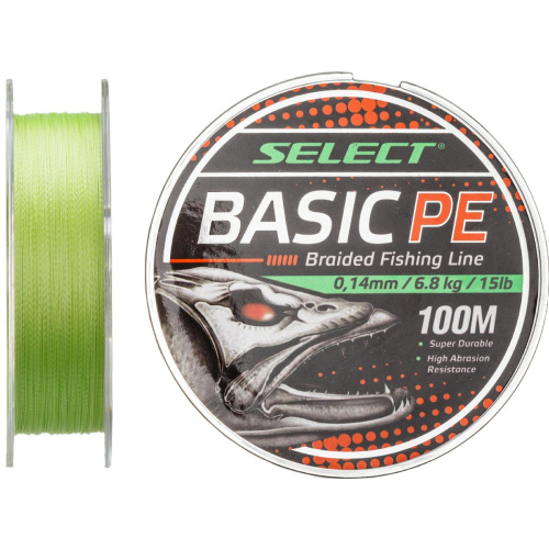 Шнур Select Basic PE 150m (салат.) 0.08mm 8LB/4kg