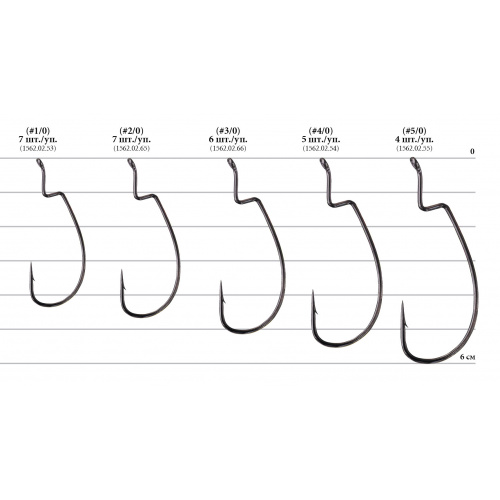 Крючок Decoy Worm 21 Digging Hook 2/0, 7 шт/уп