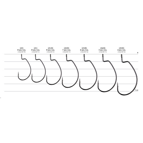 Гачок Decoy Worm 25 Hook Wide 4/0, 5 шт/уп