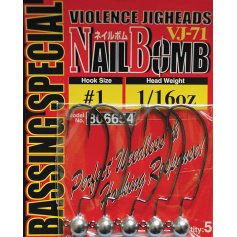 Джиг головка Decoy Nail Bomb VJ-71 01, 1.8g 5 шт/уп