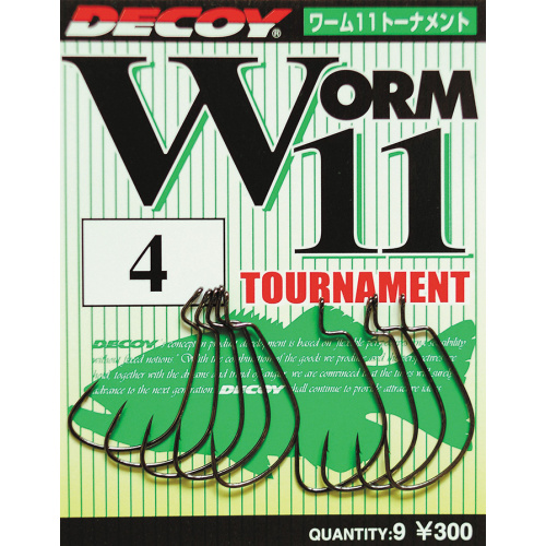 Крючок Decoy Worm 11 Tournament 1/0, 9 шт/уп