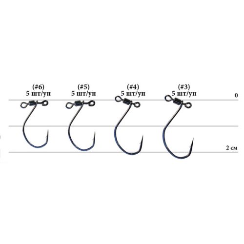 Крючок Decoy Worm 123 DS Hook masubari 06, 5 шт/уп
