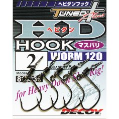 Крючок Decoy Worm 120 HD Hook Masubari 2 (5 шт/уп)