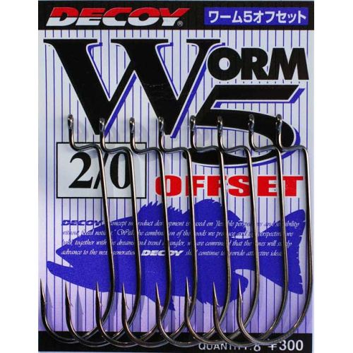 Гачок Decoy Worm5 Offset 01, 9 шт/уп