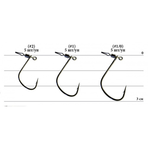Крючок Decoy Worm 120 HD Hook masubari 1/0, 5 шт/уп