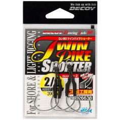 Крючок Decoy DJ-80 Twin Pike Shorter 1/0 (3 шт/уп)