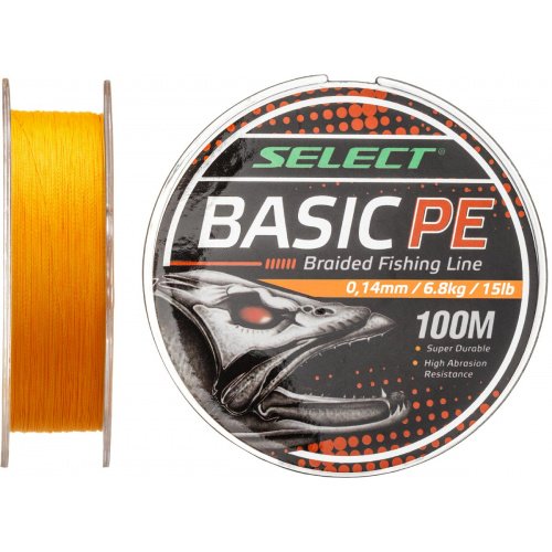 Шнур Select Basic PE 150m (Оранж.) 0.14mm 15LB/6.8kg