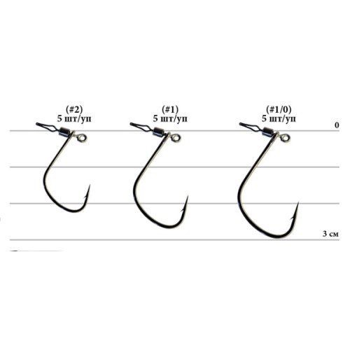 Крючок Decoy Worm 120 HD Hook masubari 1/0, 5 шт/уп