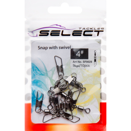 Вертлюжок с застежкой Select SF0028 size 10, 10 шт