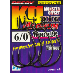 Крючок Decoy Worm 26 Kg HOOK MAGNUM 10/0, 2 шт/уп