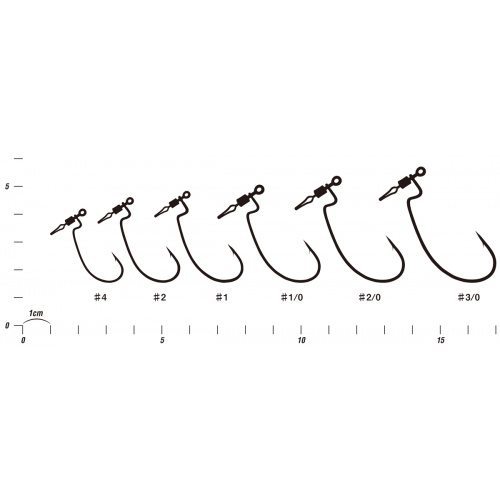 Гачок Decoy Worm 117 HD Hook offset 02, 5 шт/уп