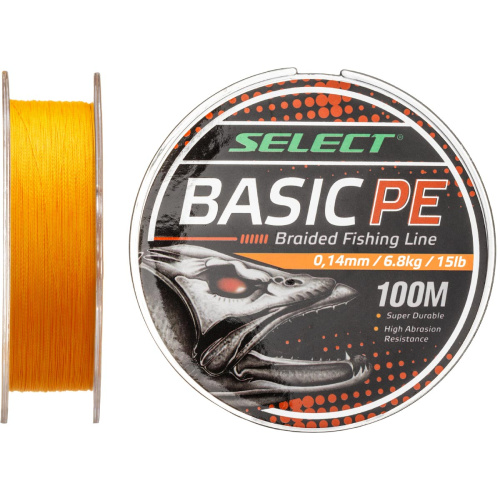 Шнур Select Basic PE 150m (Оранж.) 0.16mm 18LB/8.3kg
