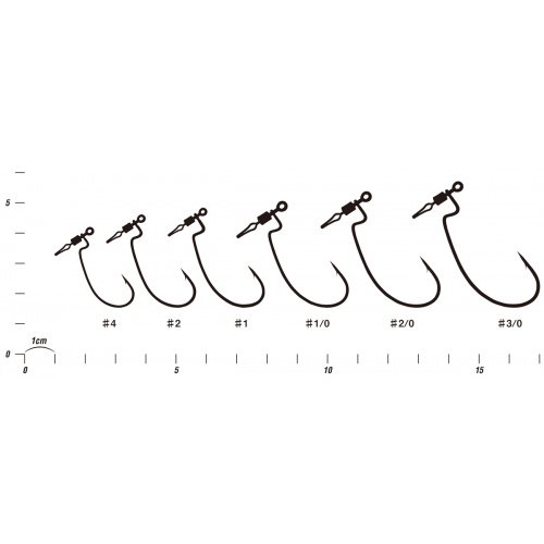 Крючок Decoy Worm 117 HD Hook offset 02, 5 шт/уп