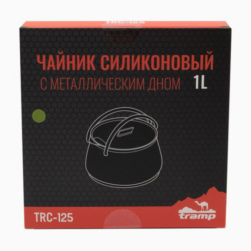 Чайник Tramp TRC-125 силіконовий з металевим дном 1л Олива