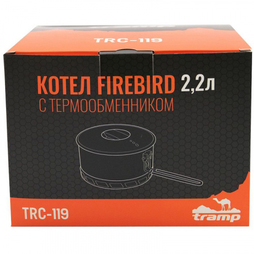 Котелок Tramp TRC-119 из анодированного алюминия с теплообменником 2.2 л