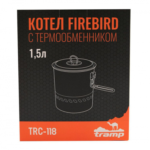 Котелок Tramp TRC-118 из анодированного алюминия с теплообменником 1.5 л